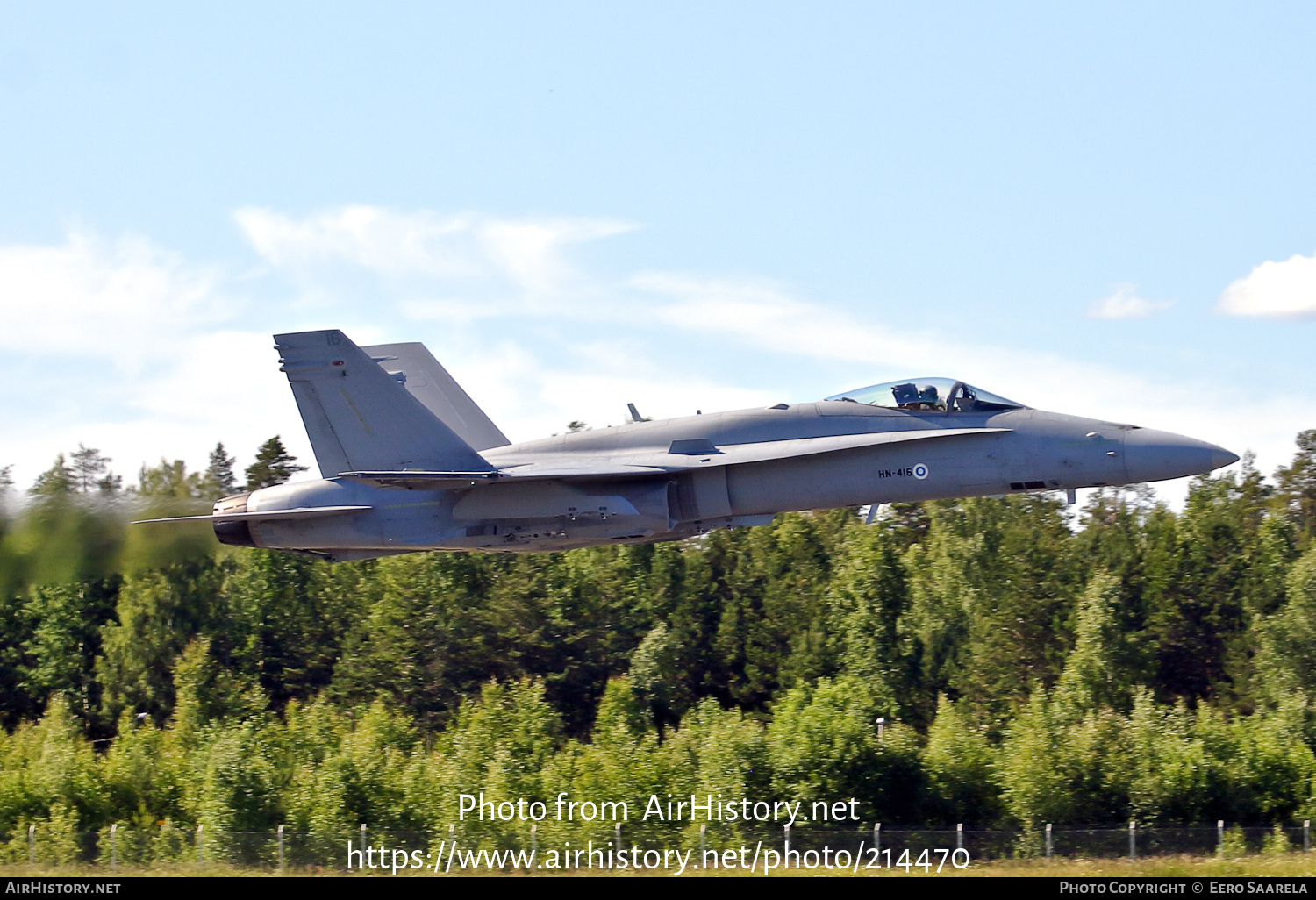 Aircraft Photo of HN-416 | McDonnell Douglas F/A-18C Hornet | Finland - Air Force | AirHistory.net #214470