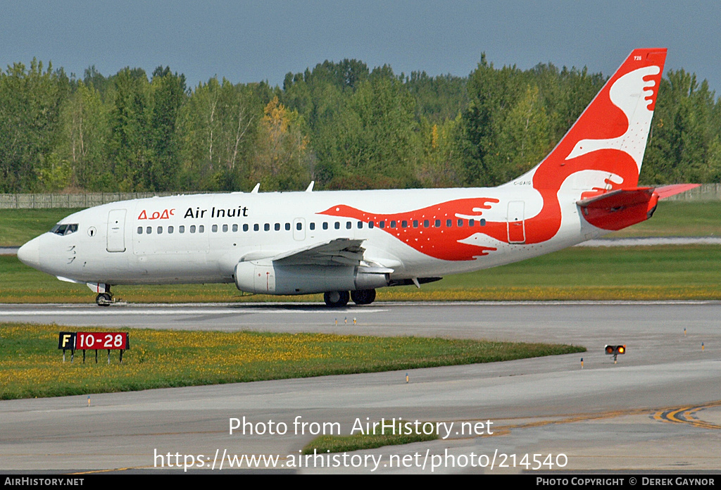 Aircraft Photo of C-GAIG | Boeing 737-2S2C/Adv | Air Inuit | AirHistory.net #214540