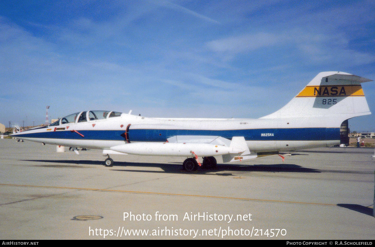 Aircraft Photo of N825NA / NASA 825 | Lockheed TF-104G Starfighter | NASA - National Aeronautics and Space Administration | AirHistory.net #214570