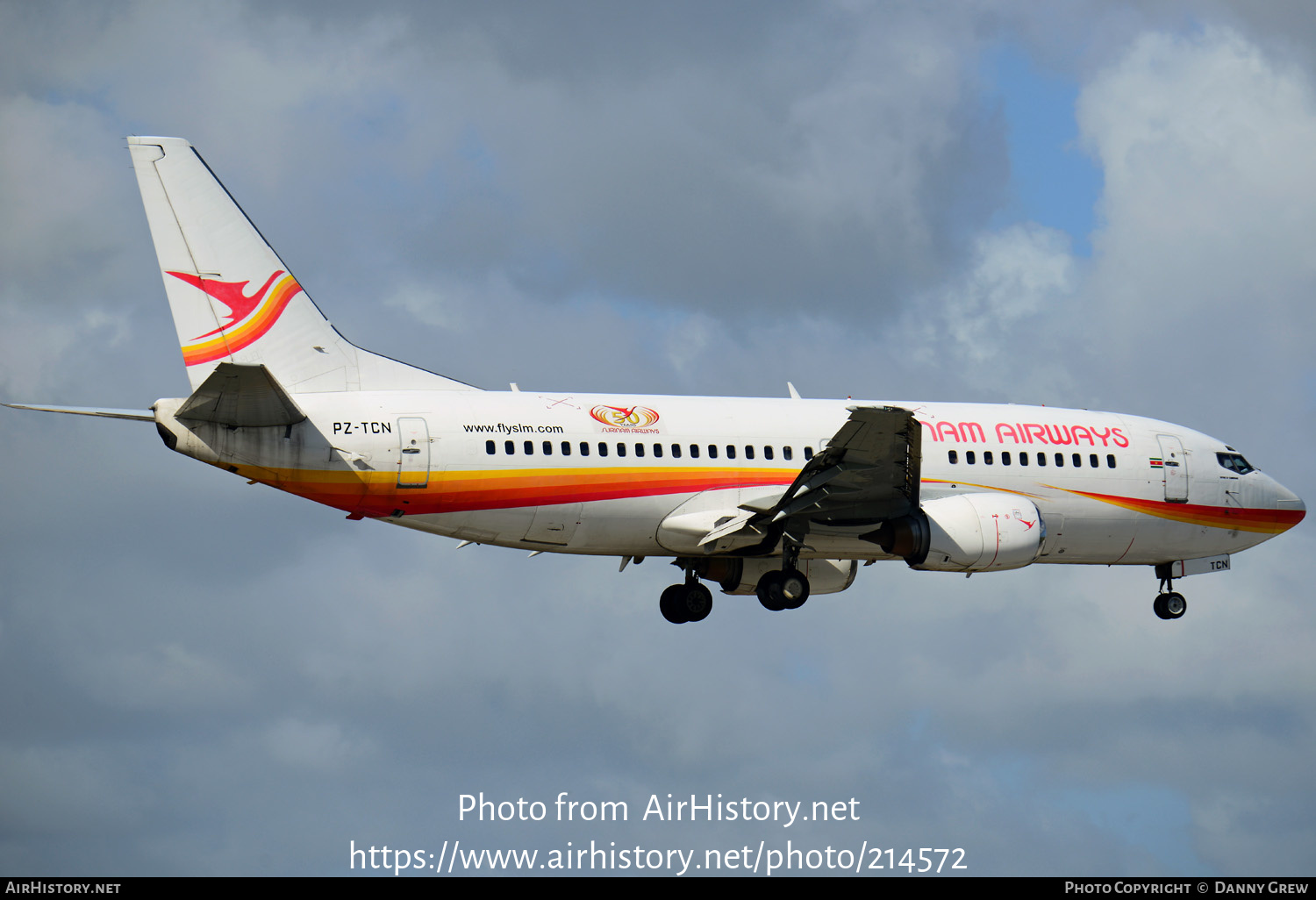 Aircraft Photo of PZ-TCN | Boeing 737-36N | Surinam Airways | AirHistory.net #214572