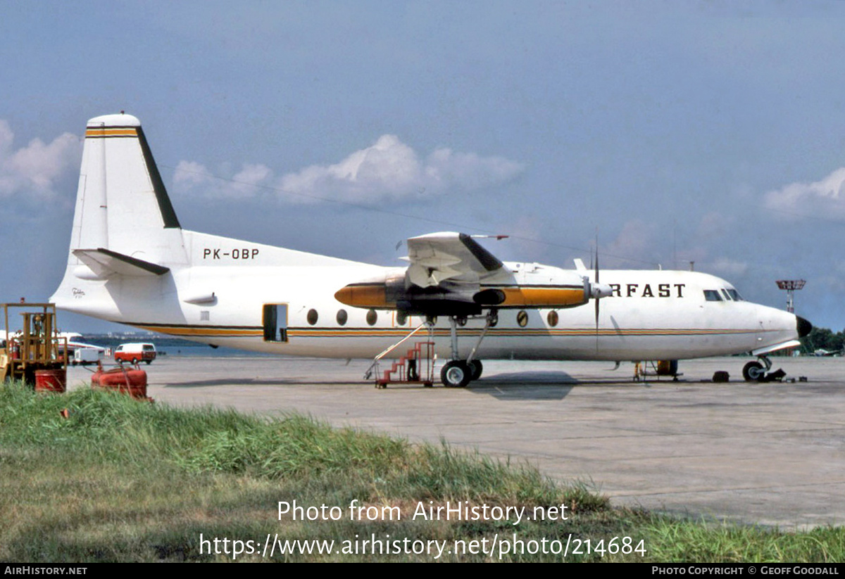 Aircraft Photo of PK-OBP | Fokker F27-100 Friendship | Airfast | AirHistory.net #214684