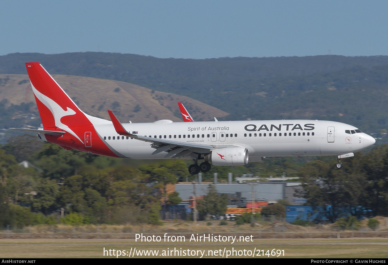 Aircraft Photo of VH-VZA | Boeing 737-838 | Qantas | AirHistory.net #214691