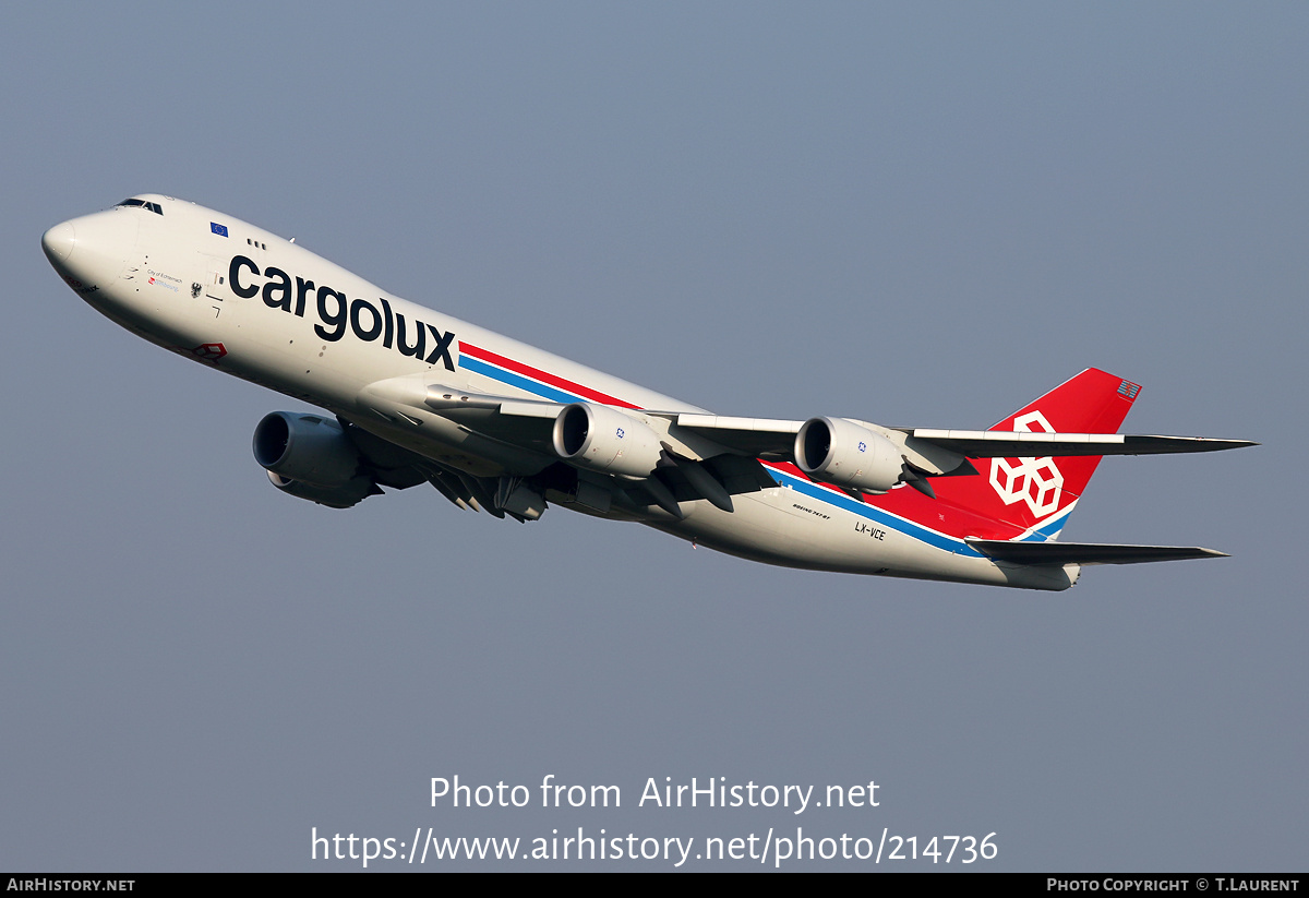 Aircraft Photo of LX-VCE | Boeing 747-8R7F/SCD | Cargolux | AirHistory.net #214736