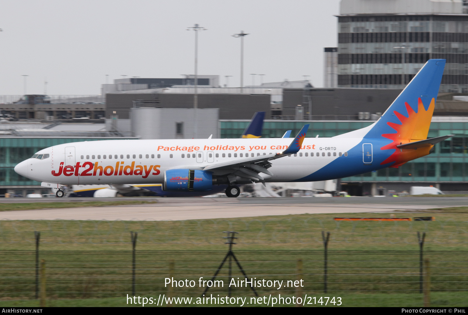 Aircraft Photo of G-DRTD | Boeing 737-808 | Jet2 Holidays | AirHistory.net #214743