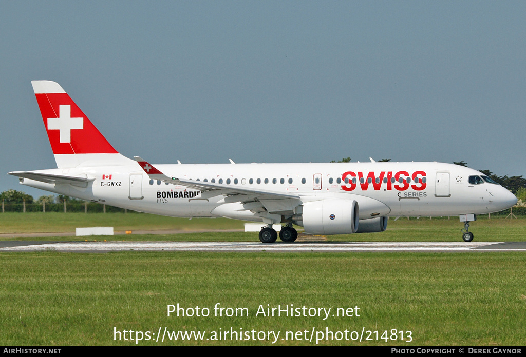 Aircraft Photo of C-GWXZ | Bombardier CSeries CS100 (BD-500-1A10) | Swiss International Air Lines | AirHistory.net #214813