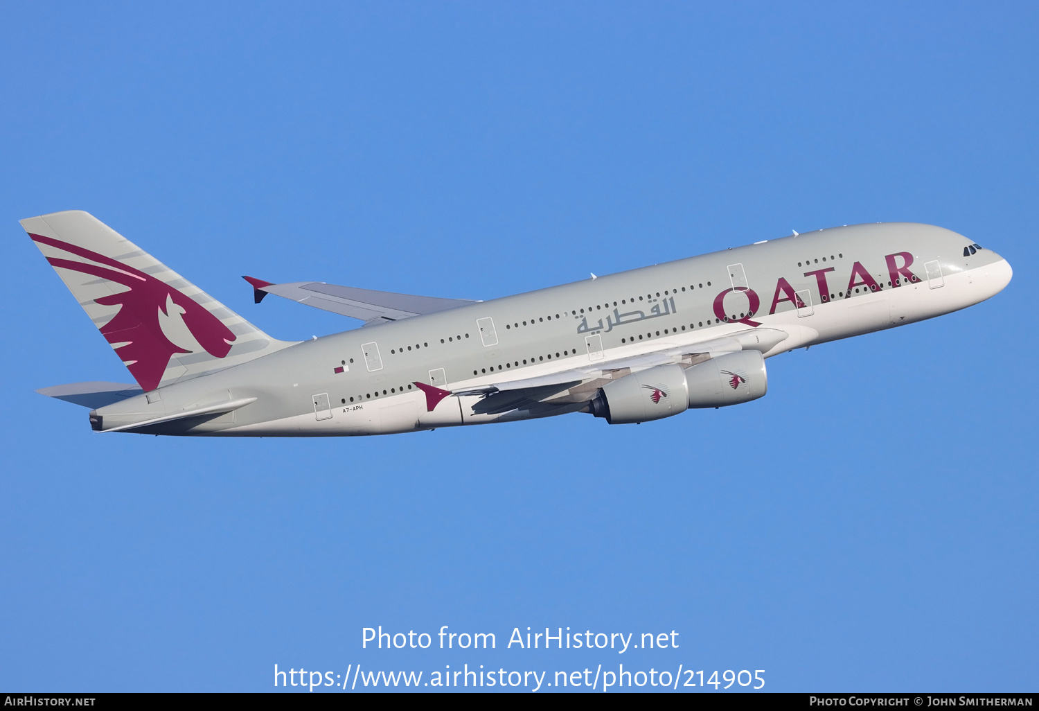 Aircraft Photo of A7-APH | Airbus A380-861 | Qatar Airways | AirHistory.net #214905