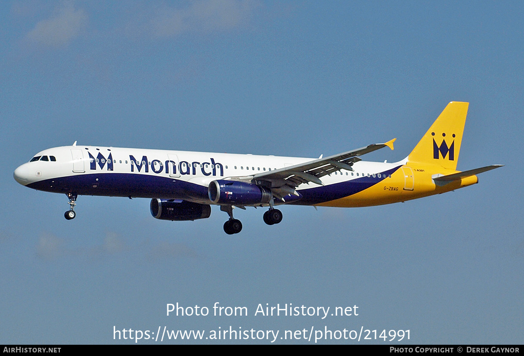 Aircraft Photo of G-ZBAG | Airbus A321-231 | Monarch Airlines | AirHistory.net #214991