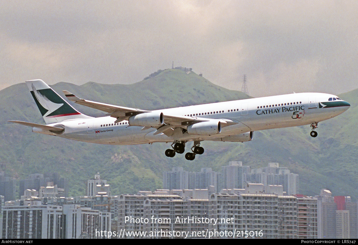 Aircraft Photo of VR-HMU | Airbus A340-211 | Cathay Pacific Airways | AirHistory.net #215016