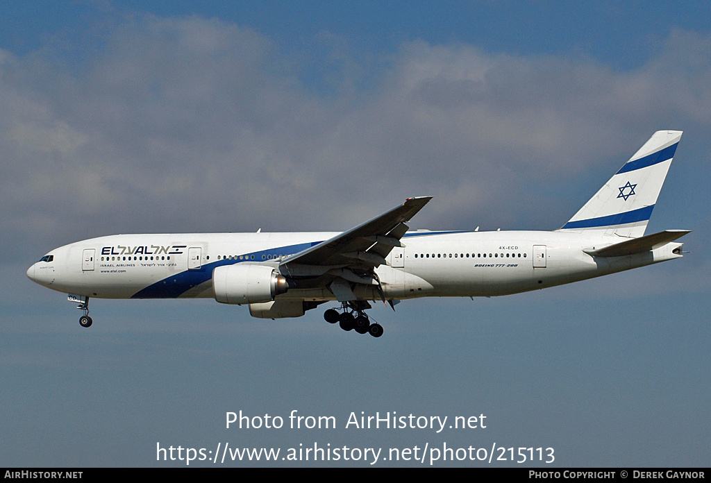 Aircraft Photo of 4X-ECD | Boeing 777-258/ER | El Al Israel Airlines | AirHistory.net #215113