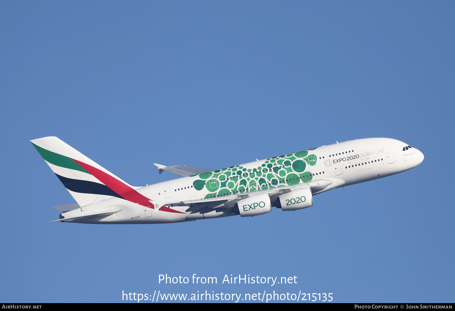 Aircraft Photo of A6-EOK | Airbus A380-861 | Emirates | AirHistory.net #215135