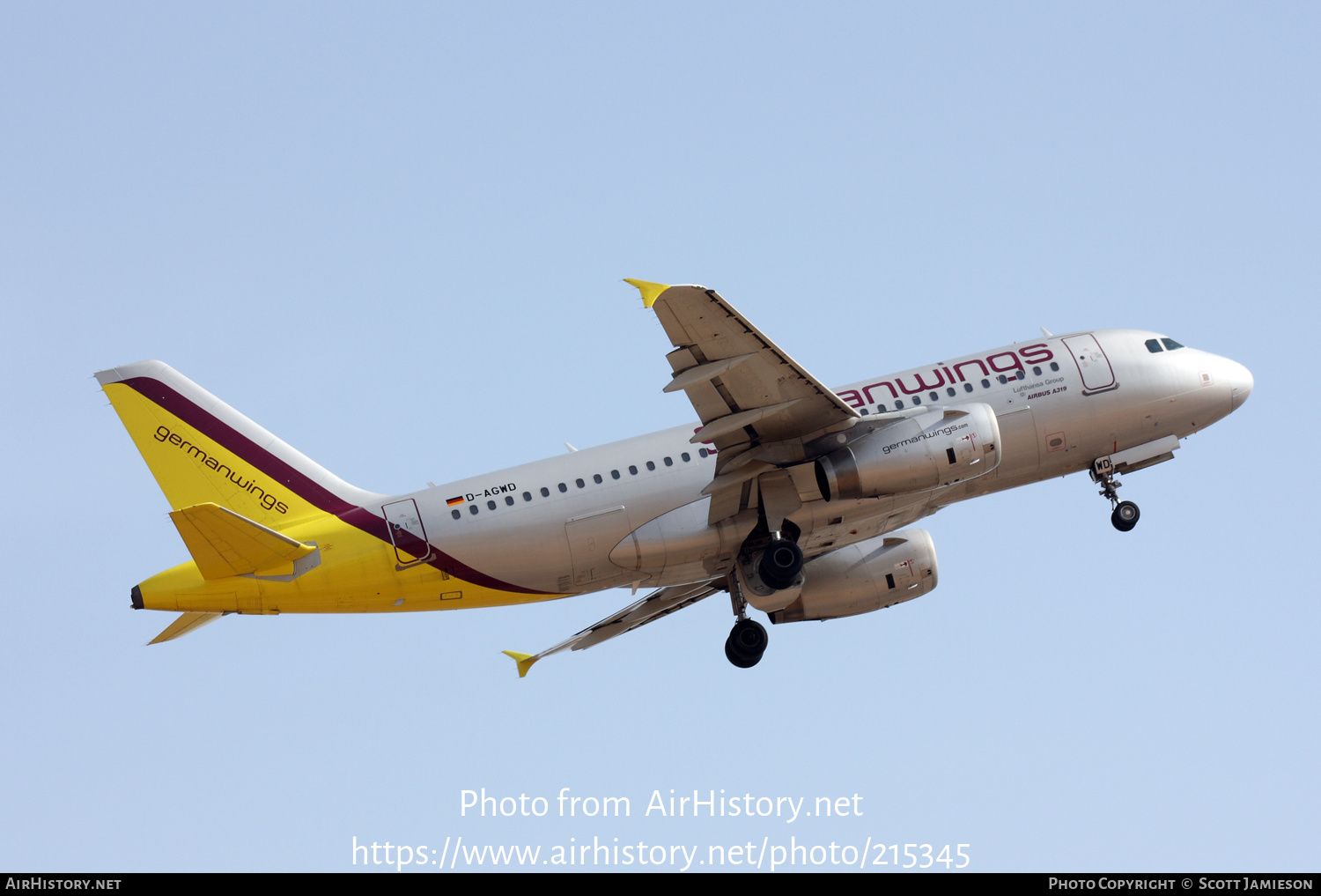 Aircraft Photo of D-AGWD | Airbus A319-132 | Germanwings | AirHistory.net #215345