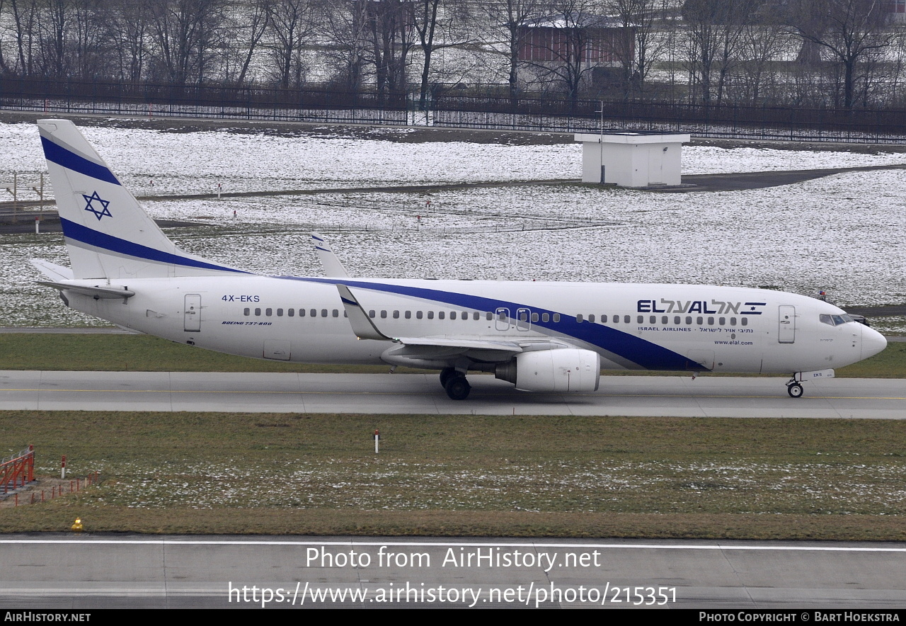 Aircraft Photo of 4X-EKS | Boeing 737-8HX | El Al Israel Airlines | AirHistory.net #215351