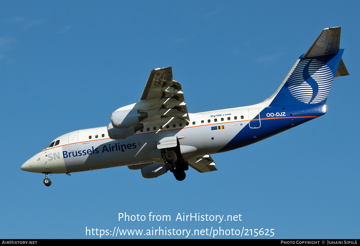 Aircraft Photo of OO-DJZ | British Aerospace Avro 146-RJ85 | SN Brussels Airlines | AirHistory.net #215625