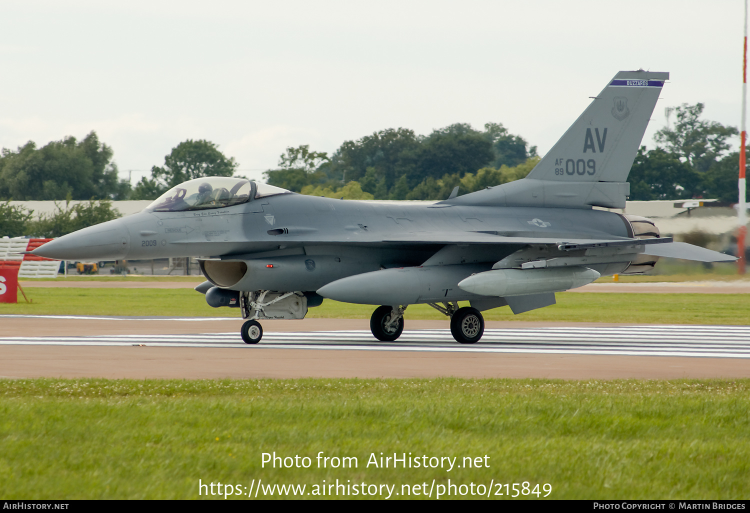 Aircraft Photo of 89-2009 / AF89-009 | General Dynamics F-16CG Fighting Falcon | USA - Air Force | AirHistory.net #215849