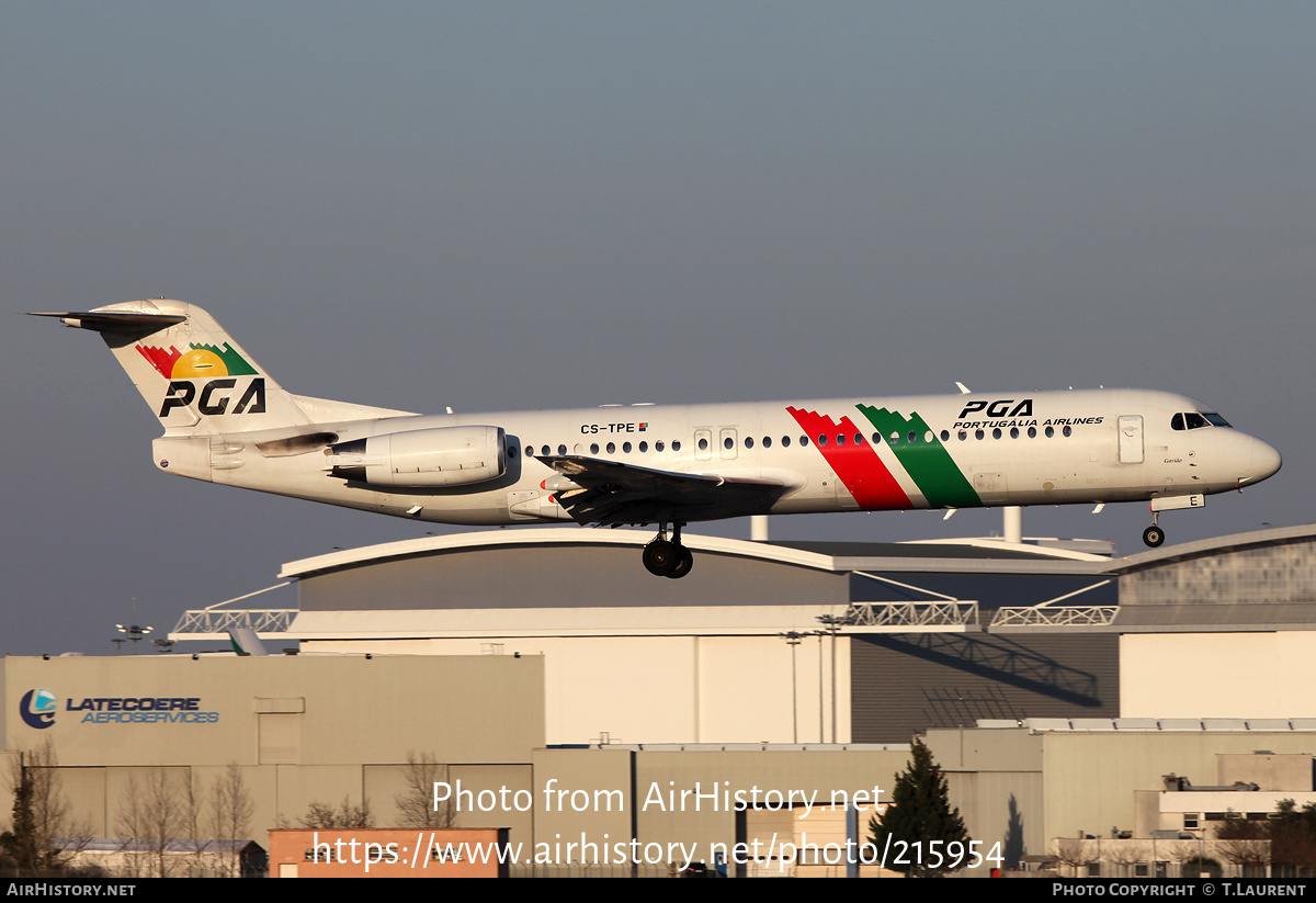 Aircraft Photo of CS-TPE | Fokker 100 (F28-0100) | Portugália Airlines - PGA | AirHistory.net #215954