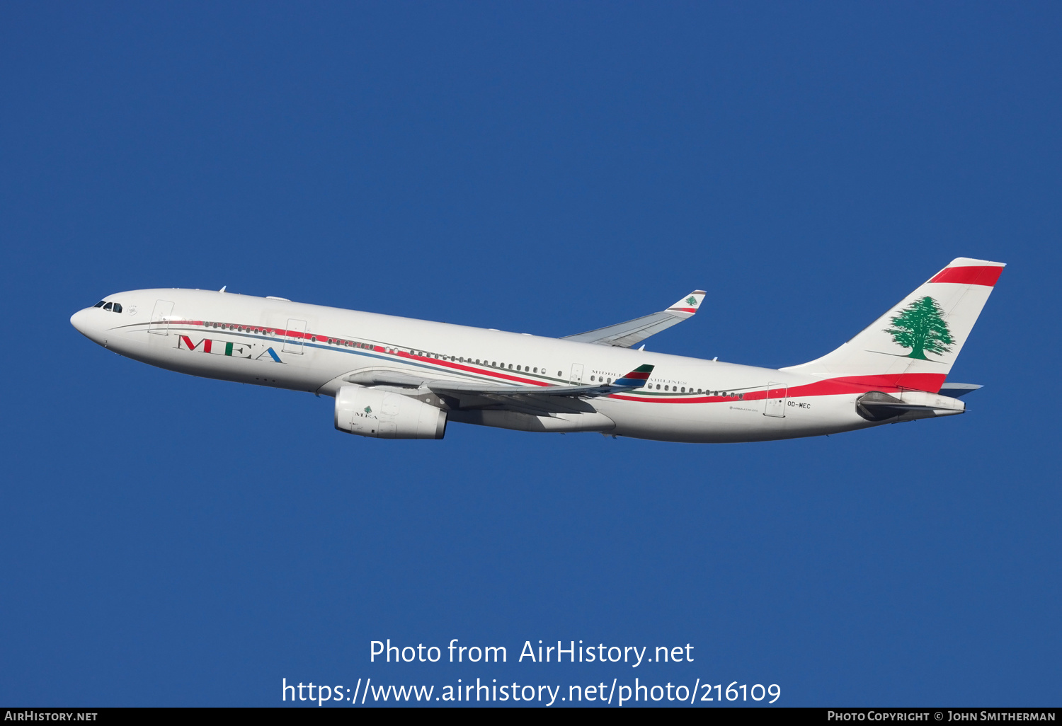 Aircraft Photo of OD-MEC | Airbus A330-243 | MEA - Middle East Airlines | AirHistory.net #216109