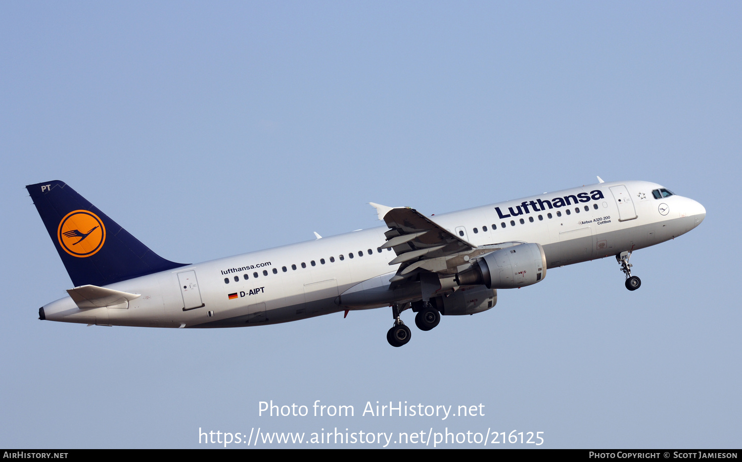 Aircraft Photo of D-AIPT | Airbus A320-211 | Lufthansa | AirHistory.net #216125