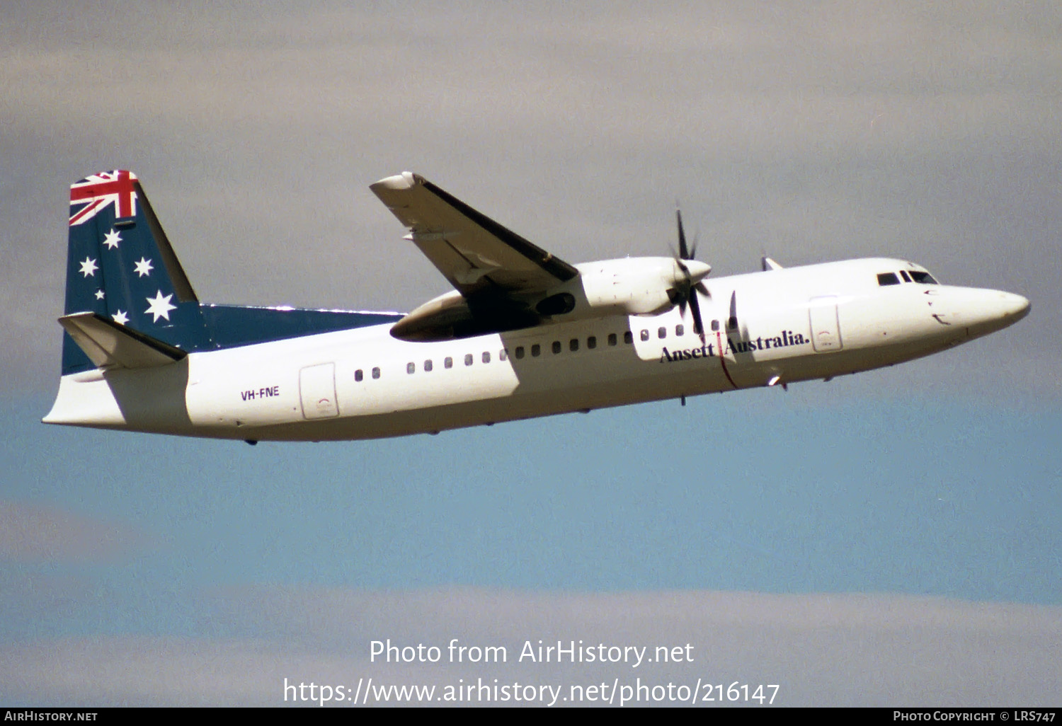 Aircraft Photo of VH-FNE | Fokker 50 | Ansett Australia | AirHistory.net #216147