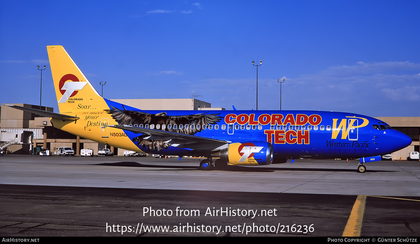 Aircraft Photo of N503AU | Boeing 737-3B7 | Western Pacific Airlines | AirHistory.net #216236