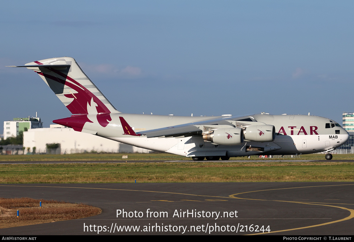 Aircraft Photo of A7-MAB / MAB | Boeing C-17A Globemaster III | Qatar - Air Force | AirHistory.net #216244