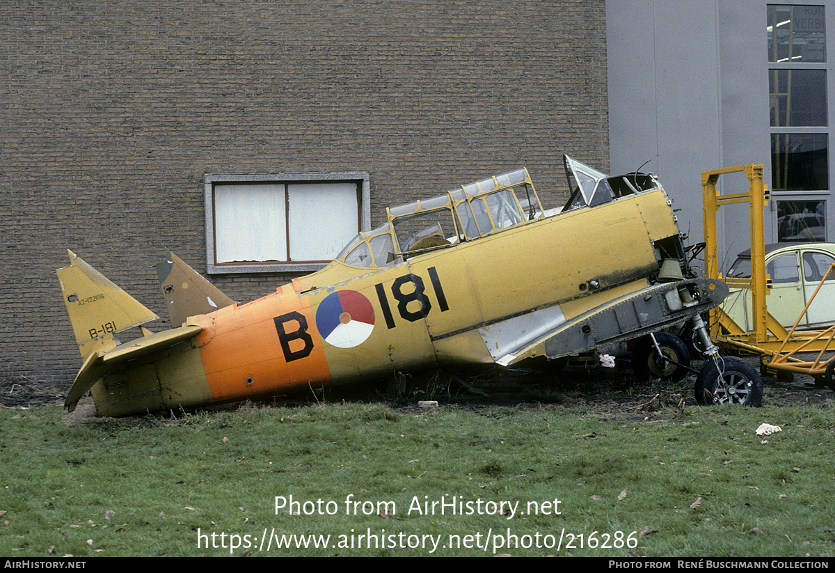 Aircraft Photo of B-181 | North American AT-16 Harvard IIB | Netherlands - Air Force | AirHistory.net #216286