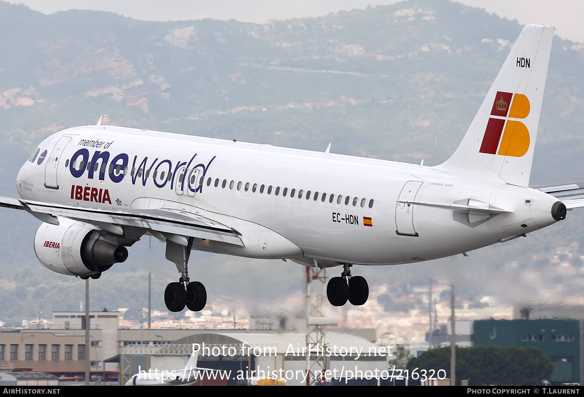 Aircraft Photo of EC-HDN | Airbus A320-214 | Iberia | AirHistory.net #216320