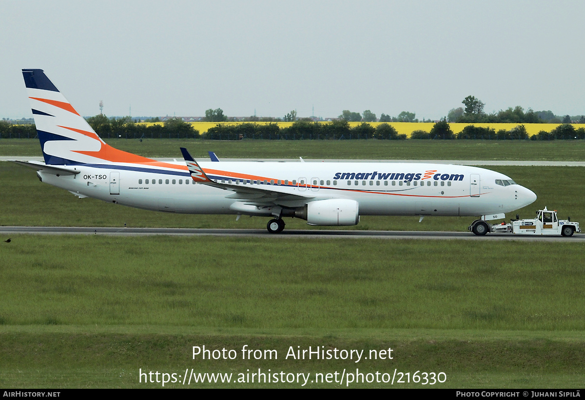 Aircraft Photo of OK-TSO | Boeing 737-8GQ | Smartwings | AirHistory.net #216330