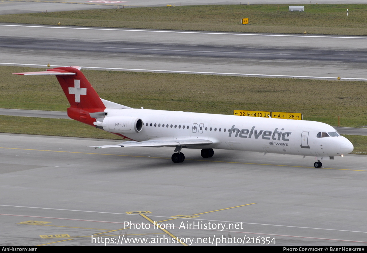 Aircraft Photo of HB-JVI | Fokker 100 (F28-0100) | Helvetic Airways | AirHistory.net #216354