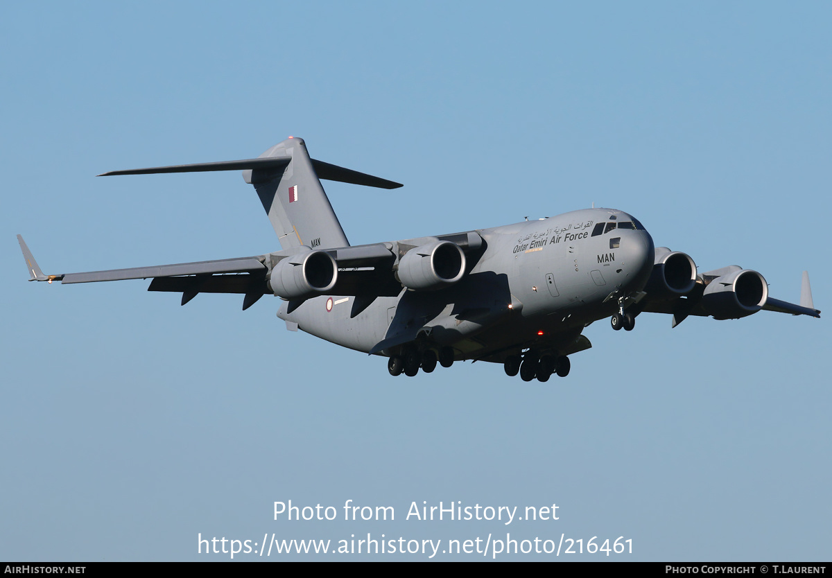 Aircraft Photo of A7-MAN / MAN | Boeing C-17A Globemaster III | Qatar - Air Force | AirHistory.net #216461