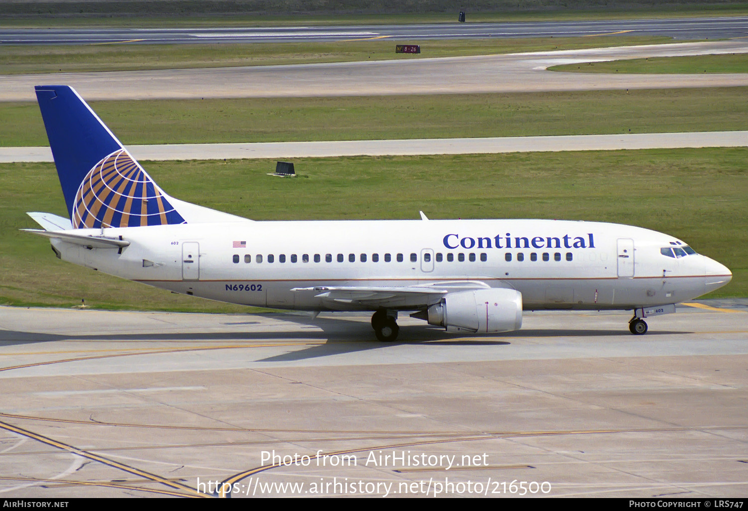 Aircraft Photo of N69602 | Boeing 737-524 | Continental Airlines | AirHistory.net #216500