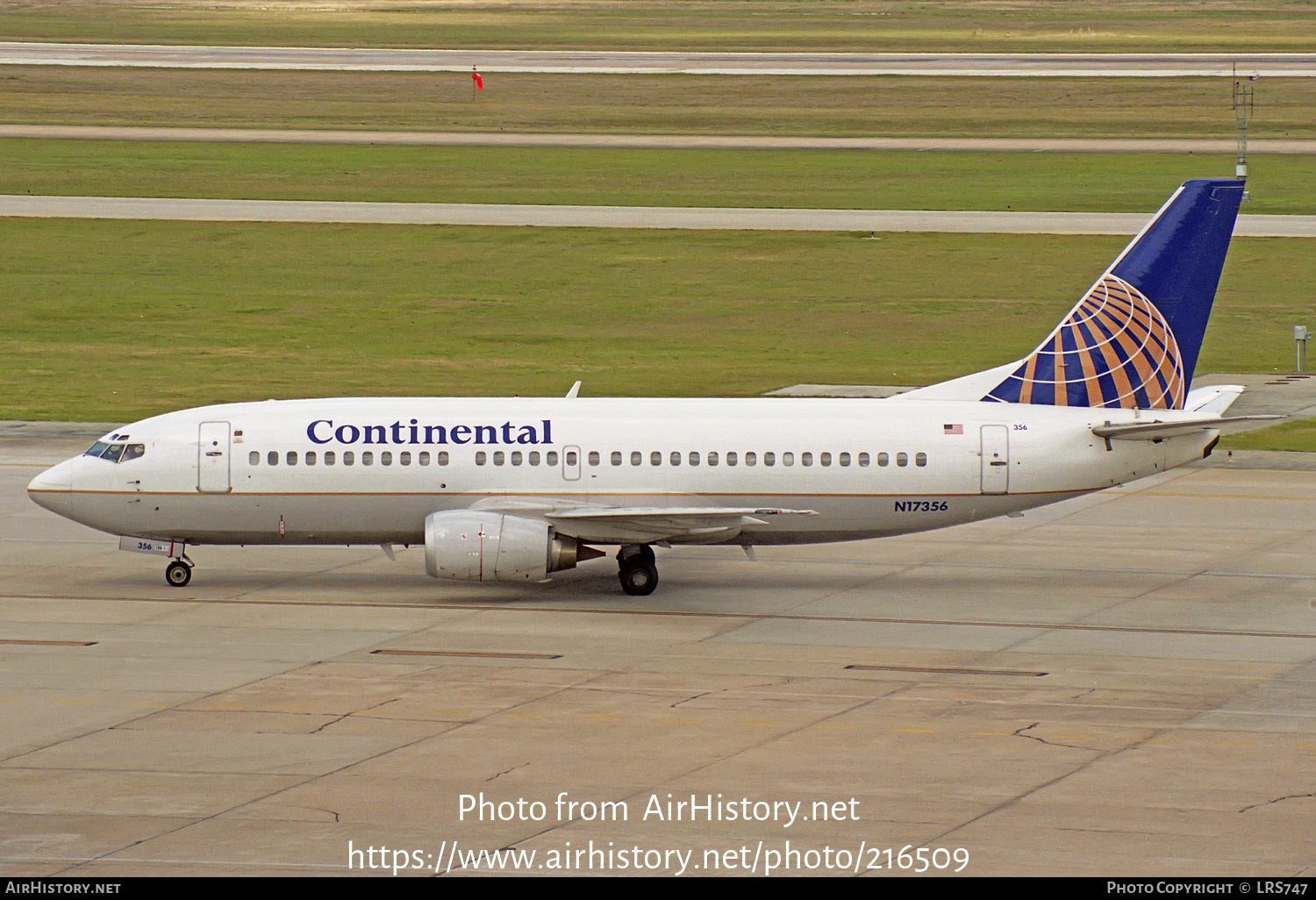 Aircraft Photo of N17356 | Boeing 737-3T0 | Continental Airlines | AirHistory.net #216509