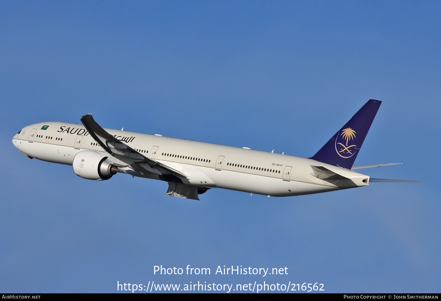 Aircraft Photo of HZ-AK41 | Boeing 777-300/ER | Saudia - Saudi Arabian Airlines | AirHistory.net #216562