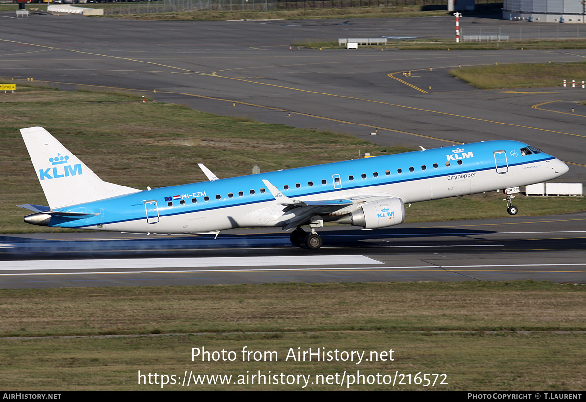 Aircraft Photo of PH-EZM | Embraer 190STD (ERJ-190-100STD) | KLM Cityhopper | AirHistory.net #216572