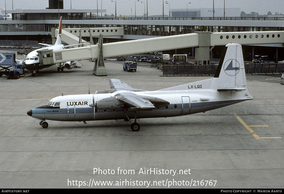 Aircraft Photo of LX-LGD | Fokker F27-600 Friendship | Luxair | AirHistory.net #216767