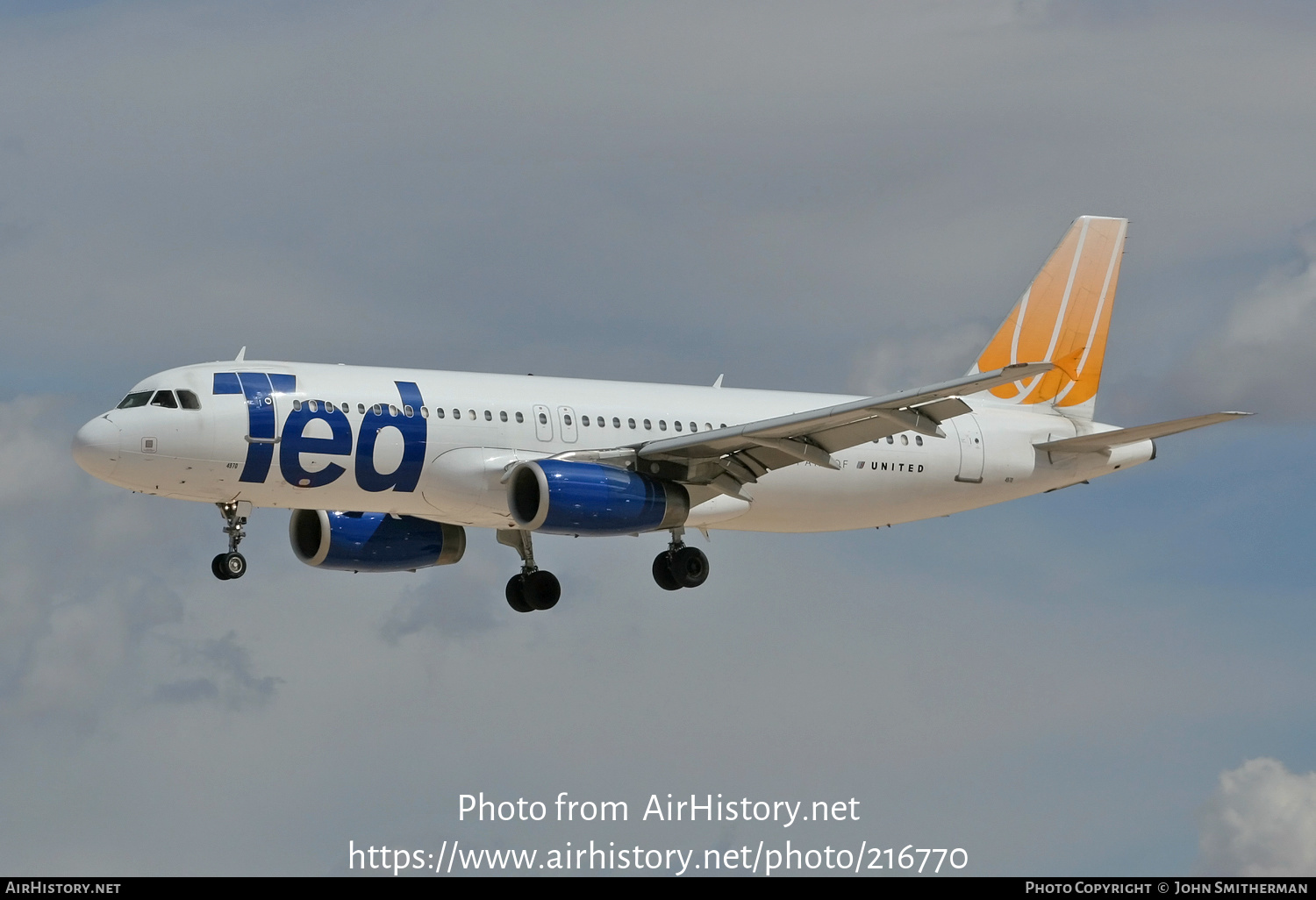 Aircraft Photo of N497UA | Airbus A320-232 | Ted | AirHistory.net #216770