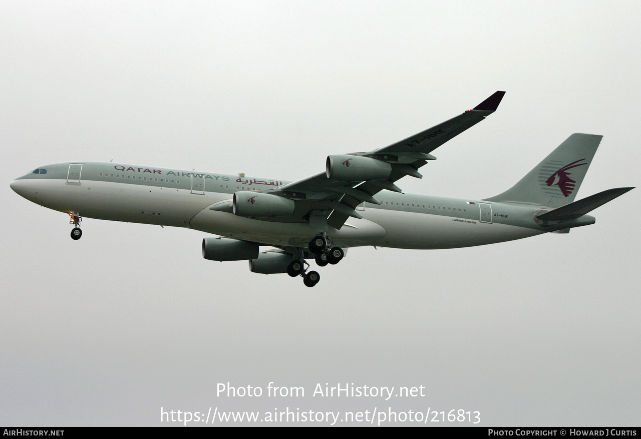 Aircraft Photo of A7-HHK | Airbus A340-211 | Qatar Airways | AirHistory.net #216813