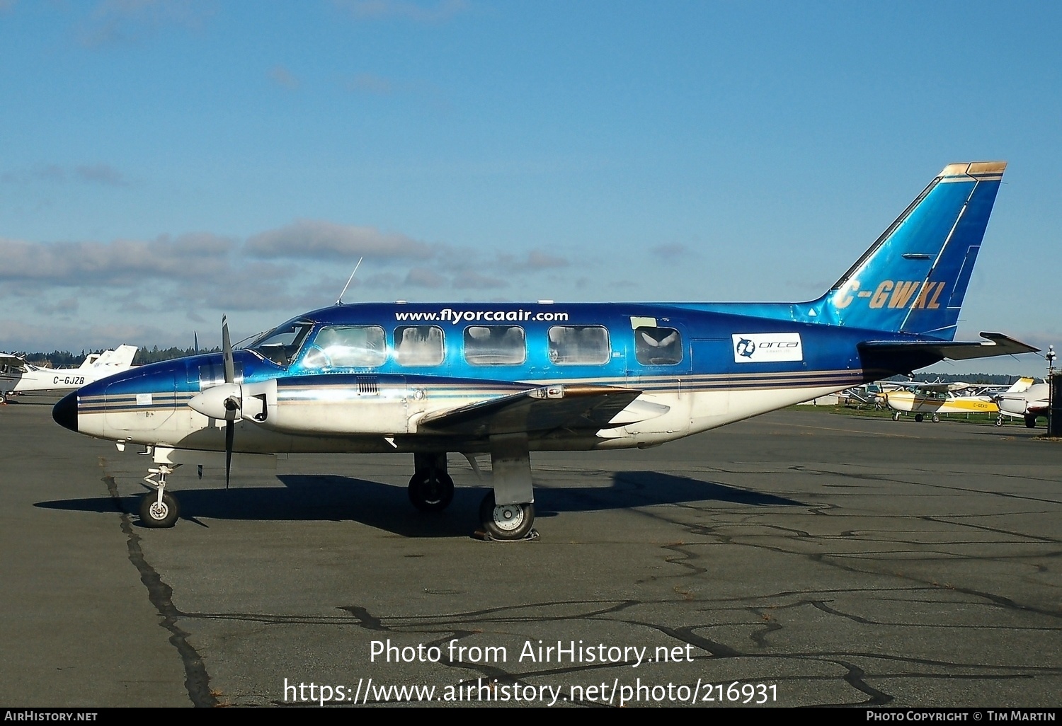 Aircraft Photo of C-GWXL | Piper PA-31-350 Navajo Chieftain | Orca Air | AirHistory.net #216931