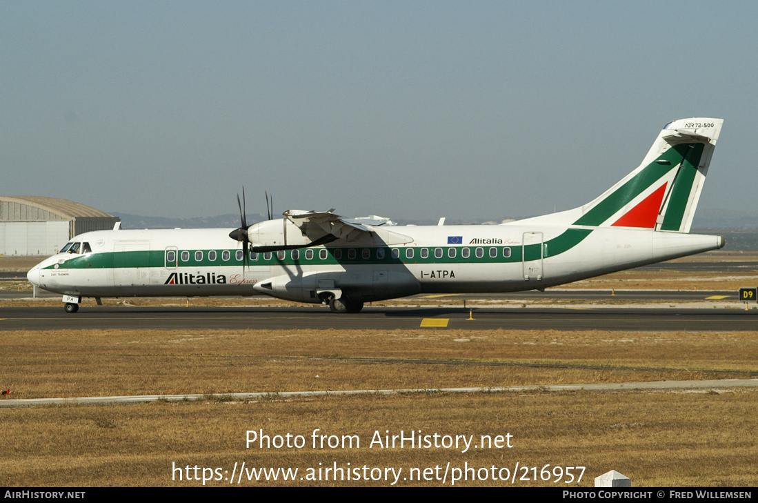 Aircraft Photo of I-ATPA | ATR ATR-72-500 (ATR-72-212A) | Alitalia Express | AirHistory.net #216957