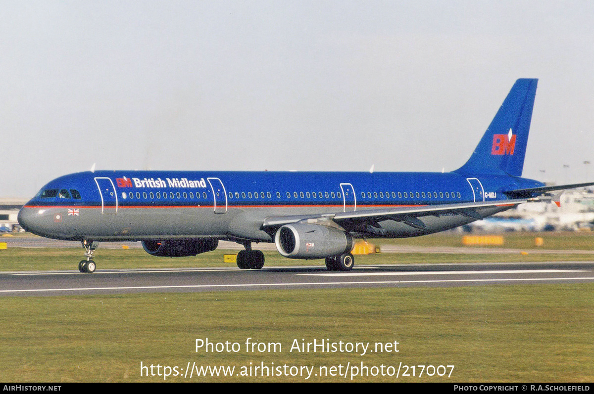 Aircraft Photo of G-MIDJ | Airbus A321-231 | British Midland Airways - BMA | AirHistory.net #217007