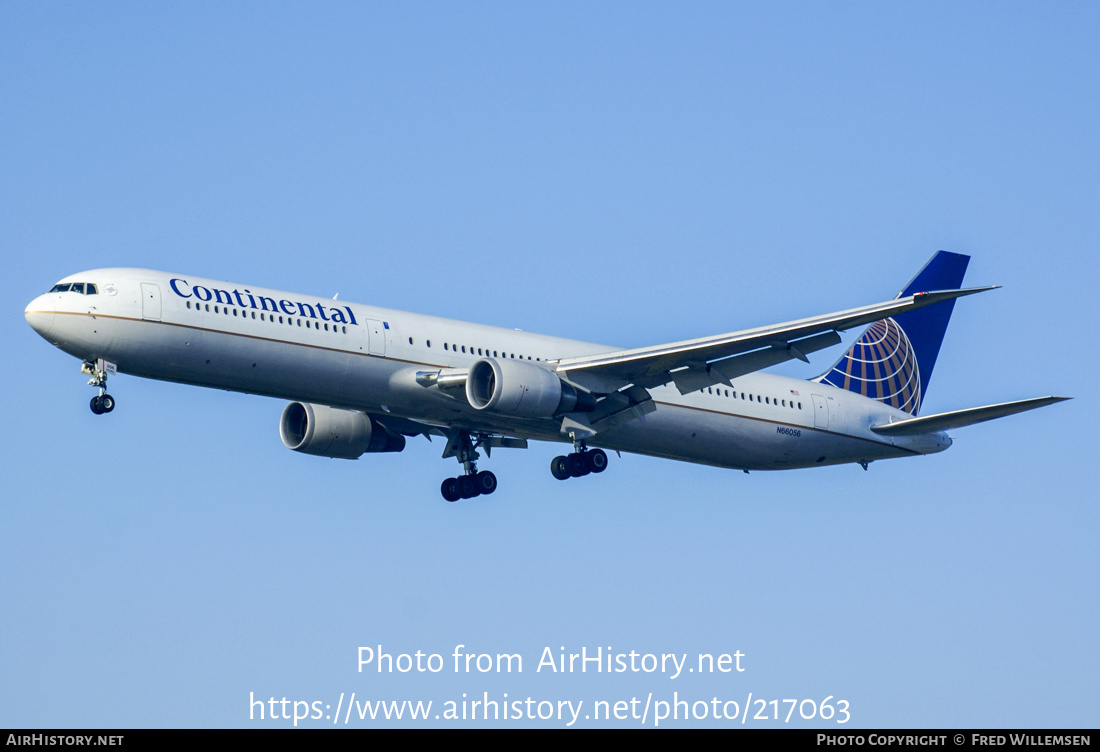 Aircraft Photo of N66056 | Boeing 767-424/ER | Continental Airlines | AirHistory.net #217063