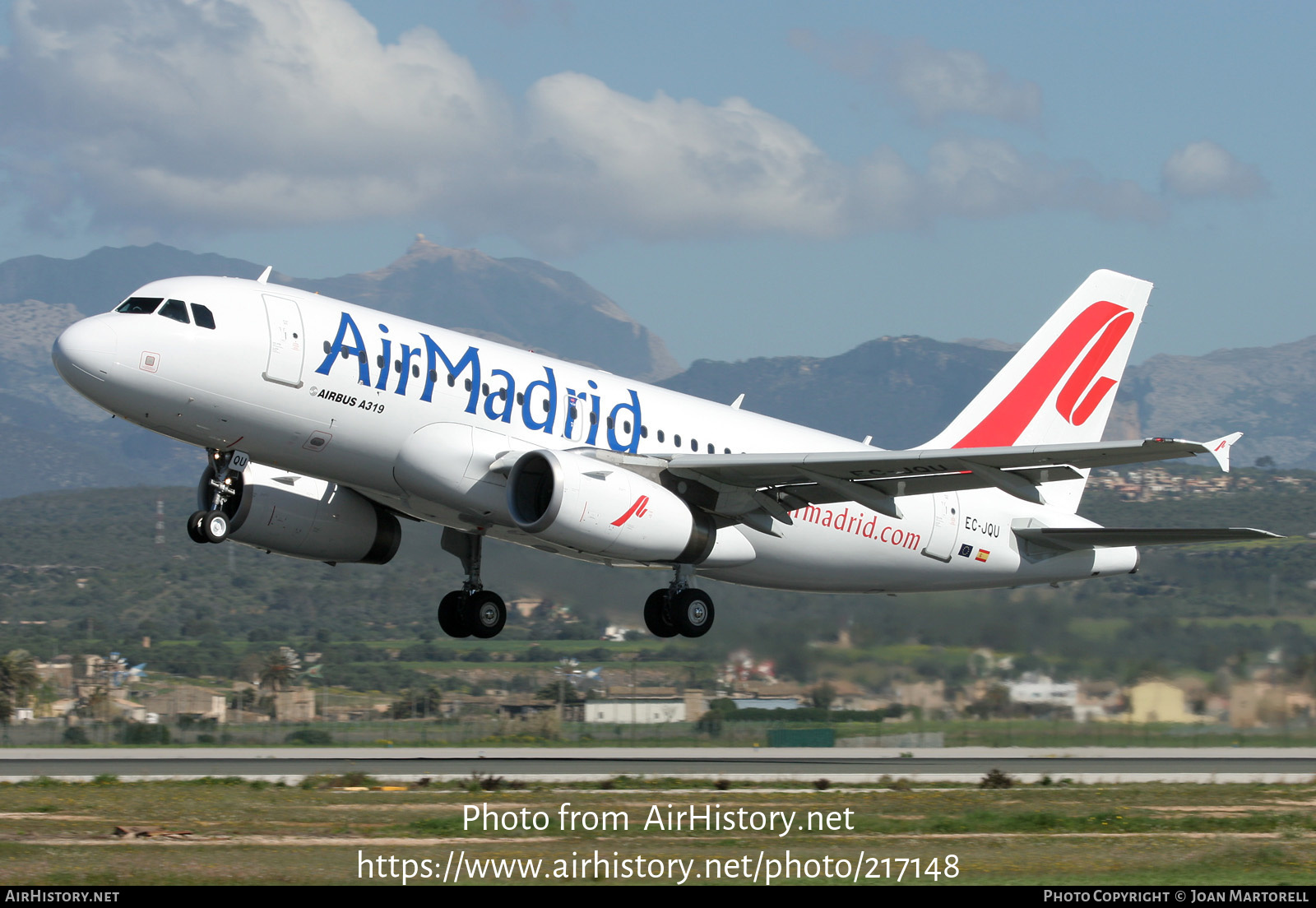 Aircraft Photo of EC-JQU | Airbus A319-132 | Air Madrid | AirHistory.net #217148