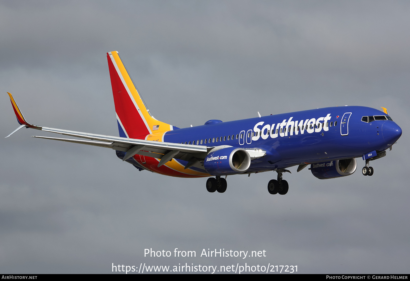 Aircraft Photo of N8514F | Boeing 737-800 | Southwest Airlines | AirHistory.net #217231