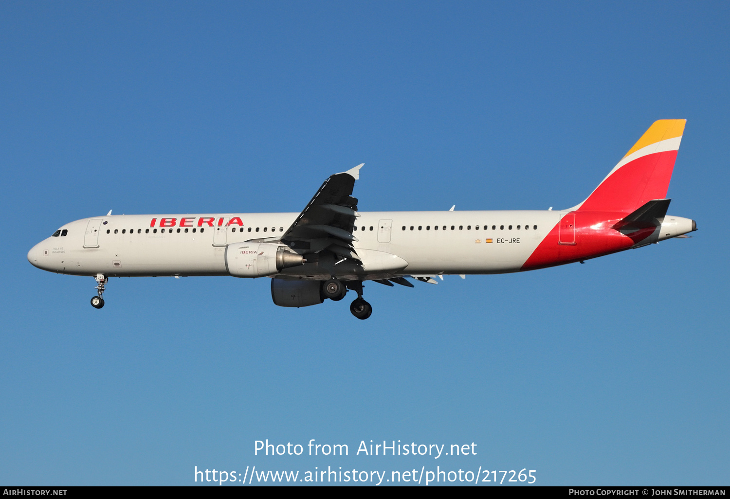 Aircraft Photo of EC-JRE | Airbus A321-212 | Iberia | AirHistory.net #217265