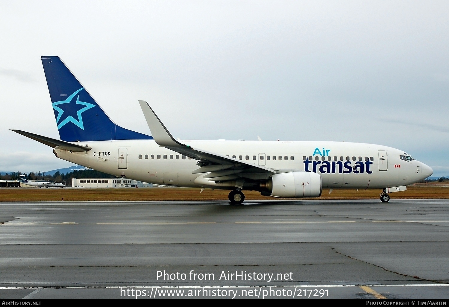 Aircraft Photo of C-FTQK | Boeing 737-73V | Air Transat | AirHistory.net #217291