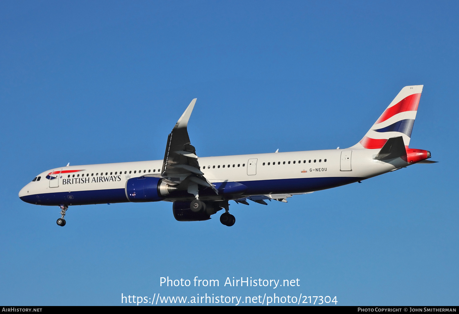 Aircraft Photo of G-NEOU | Airbus A321-271NX | British Airways | AirHistory.net #217304