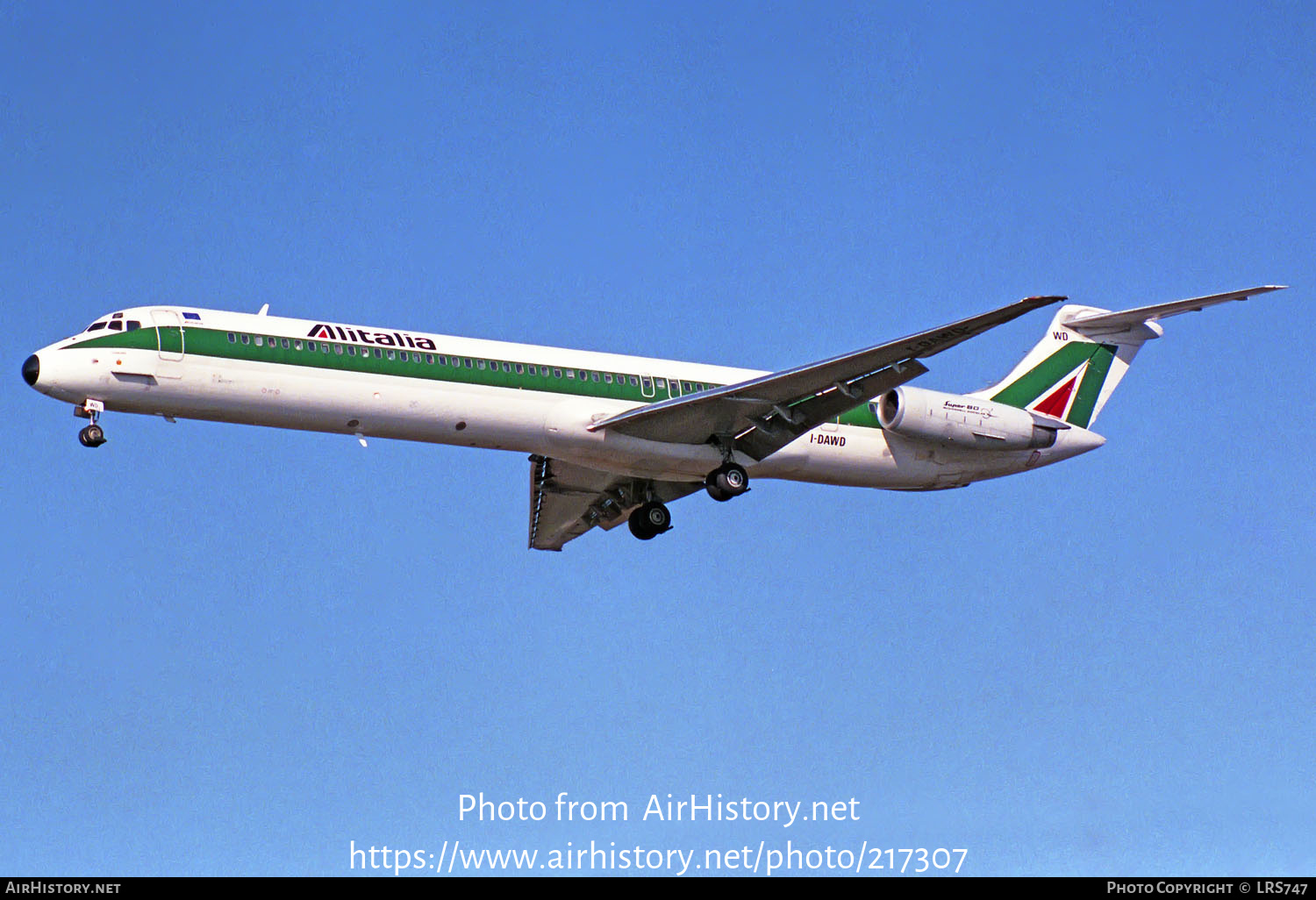 Aircraft Photo of I-DAWD | McDonnell Douglas MD-82 (DC-9-82) | Alitalia | AirHistory.net #217307