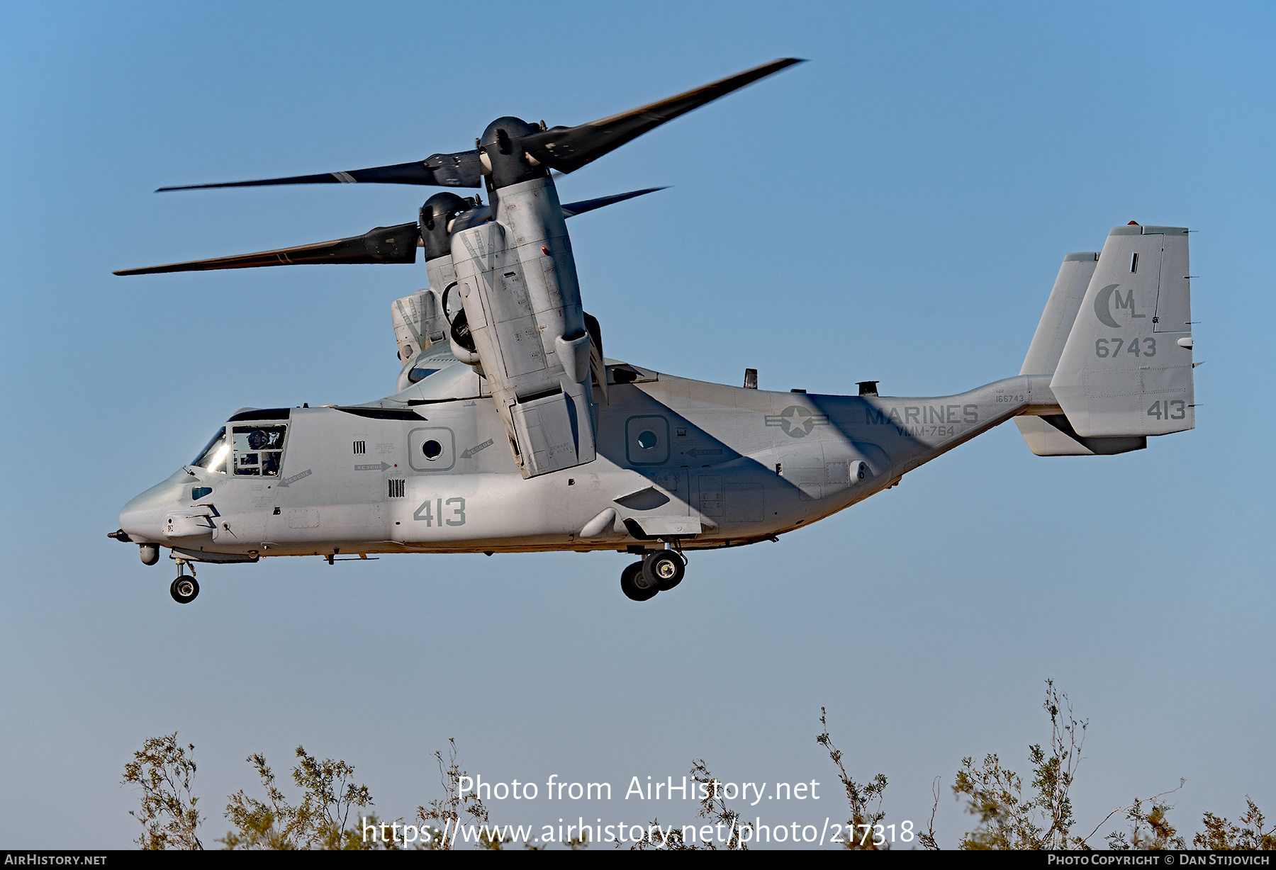 Aircraft Photo of 166743 / 6743 | Bell-Boeing MV-22B Osprey | USA - Marines | AirHistory.net #217318