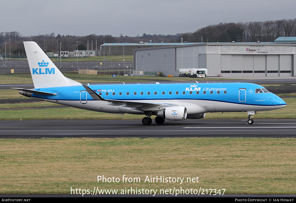 Aircraft Photo of PH-EXJ | Embraer 175STD (ERJ-170-200STD) | KLM Cityhopper | AirHistory.net #217347