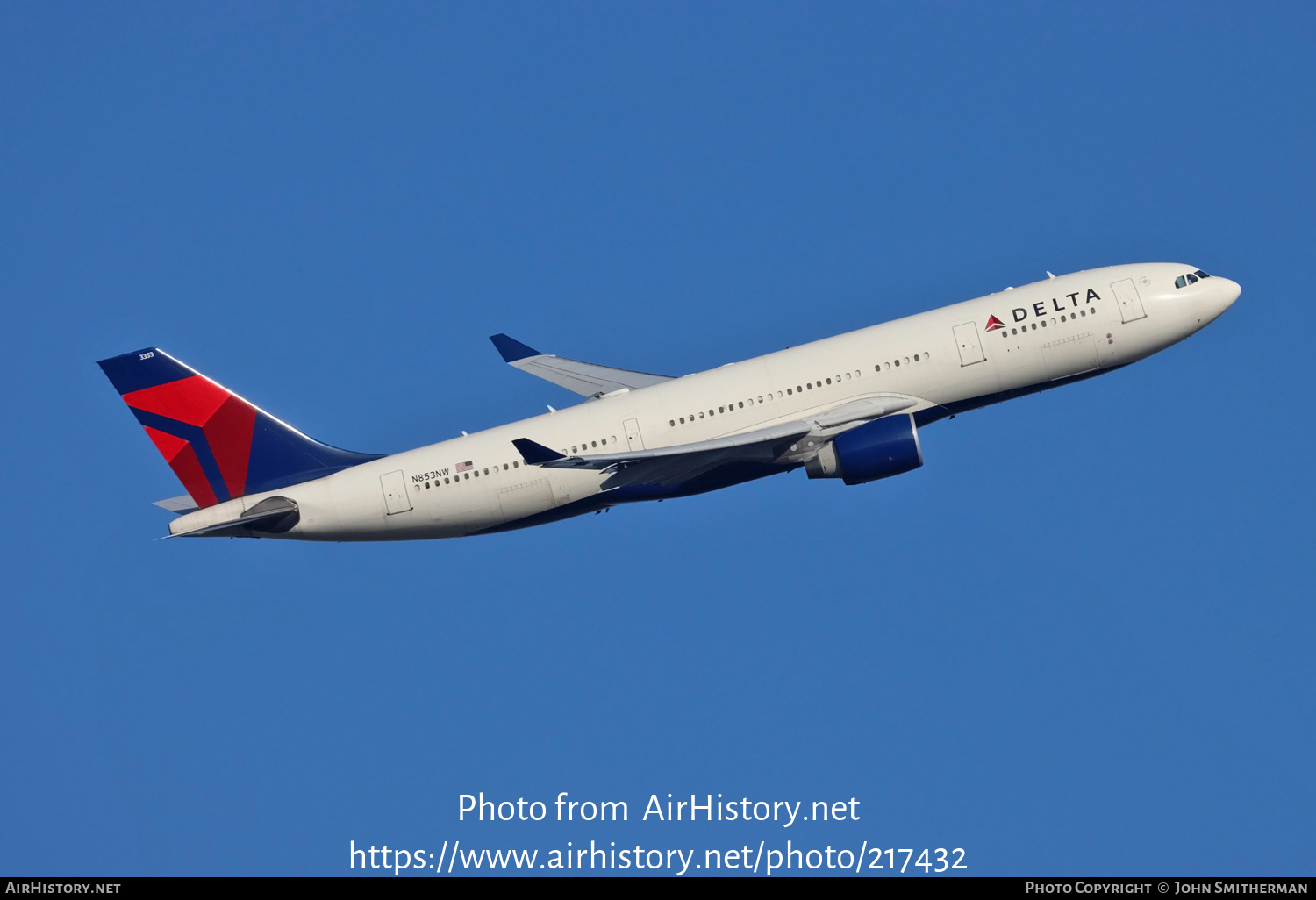 Aircraft Photo of N853NW | Airbus A330-223 | Delta Air Lines | AirHistory.net #217432