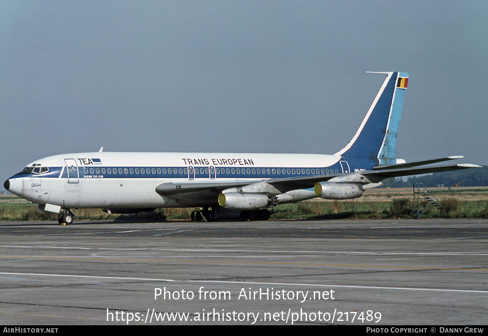 Aircraft Photo of OO-TEA | Boeing 720-025 | TEA - Trans European Airways | AirHistory.net #217489